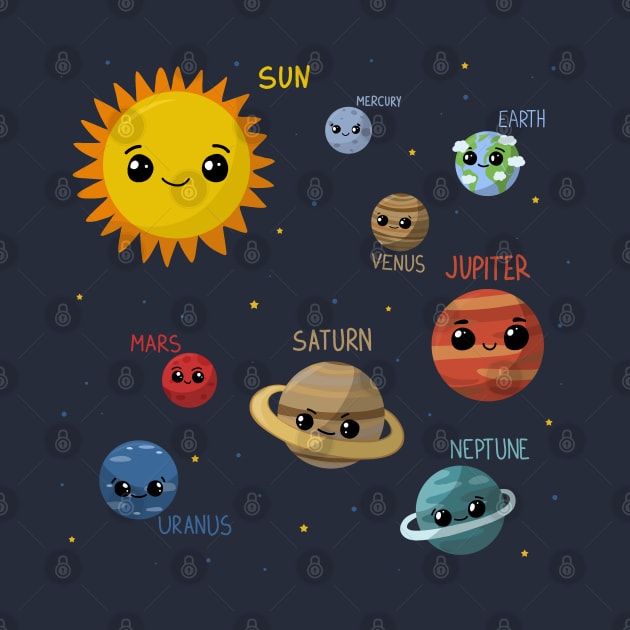 Kawaii Solar System by valentinahramov