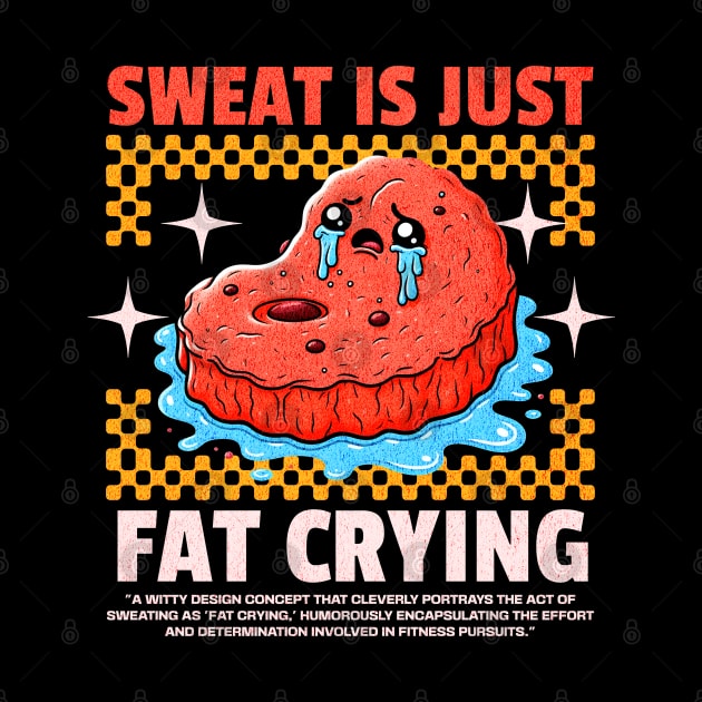 Funny Gym, Sweat  is Just Fat Crying by Create Magnus