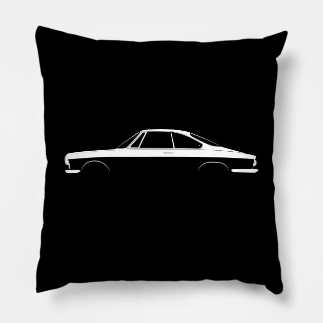 Simca Coupe 1000 Silhouette Pillow by Car-Silhouettes