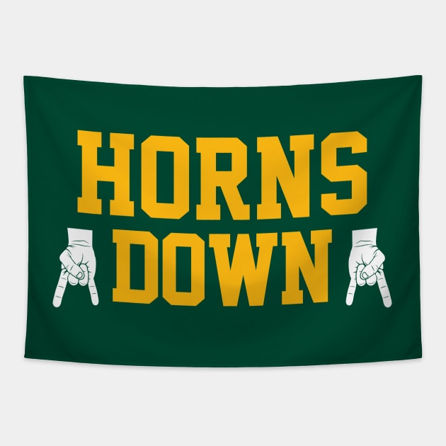 Horns Down - Green Tapestry by KFig21