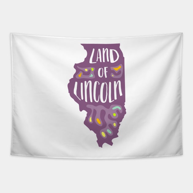 Illinois Land of Lincoln Tapestry by greenoriginals