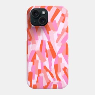 Orange and Pink Brushstrokes Pattern Phone Case