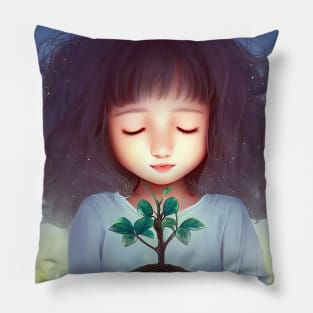 Save the earth  saplings Pillow