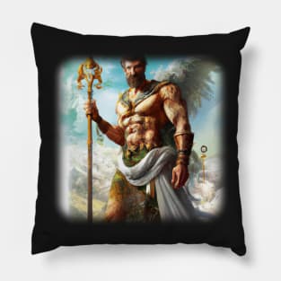 Painting of a Greek god Pillow