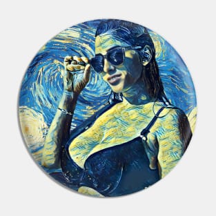 Sunshine Lady Van Gogh Style Pin