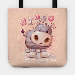 Sweet Baby Hippopotamus Tote