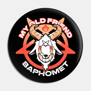 Cartoon Baphomet friend. Pin