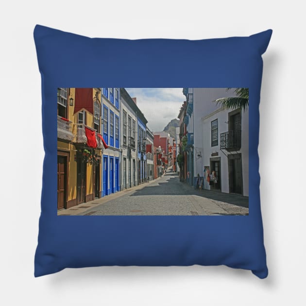 Calle O'Daly, Santa Cruz de La Palma, May 2022 Pillow by RedHillDigital