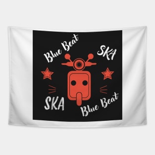 Blue Beat Ska Scooter Tapestry