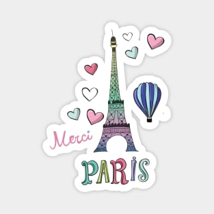 Colorful Paris Art Magnet