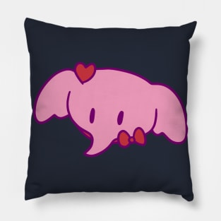 Pink Heart Elephant Face Pillow