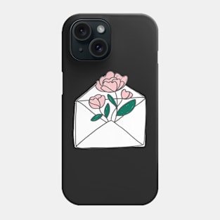 Flowers growing out of an envelope Phone Case