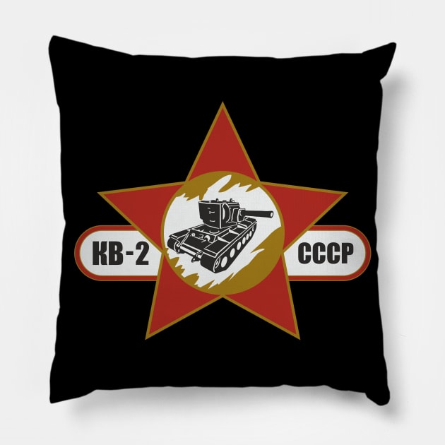 Soviet KV-2 Heavy Tank Edit Pillow by FAawRay