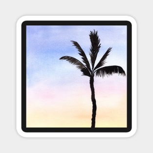 Single Palm Tree with soft background Magnet