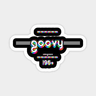 Groovy 1960 ColorGroove Retro-Rainbow-Tube nostalgia (wf) Magnet