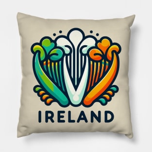 Irish Harp Pillow