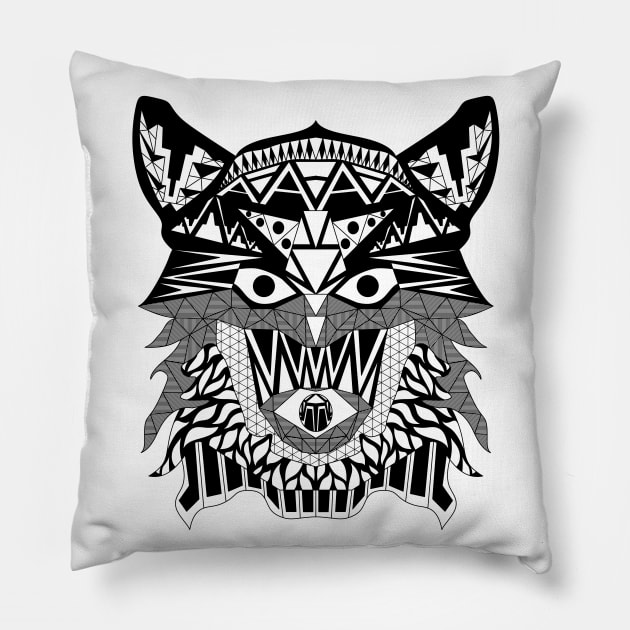 mexican werewolf by night pattern ecopop Pillow by jorge_lebeau