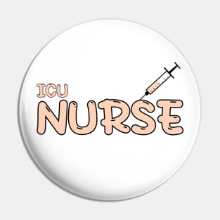 Intensive Care Unit (ICU) Nurse Orange Pin