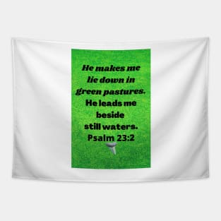 Psalms 23:3 Pastures Water Bible Verse Tapestry