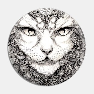 Cat Pet Wild Nature Illustration Line Epic Illustration Line Art Pin