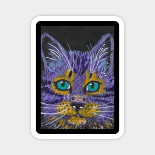 Purple cat Magnet