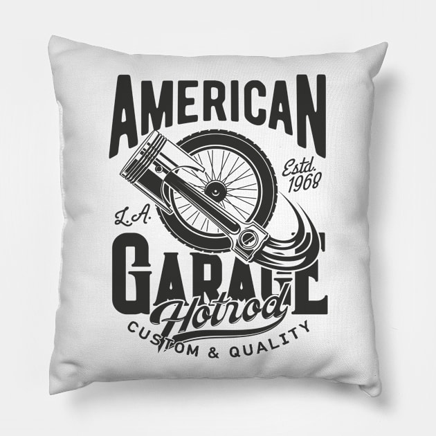 American garage - Hotrod Pillow by Teefold