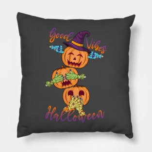 Triple Funny Halloween Pumpkin Head Pillow