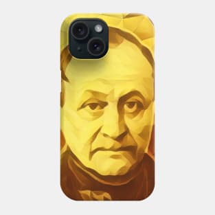 Auguste Comte Golden Portrait | Auguste Comte Artwork 9 Phone Case