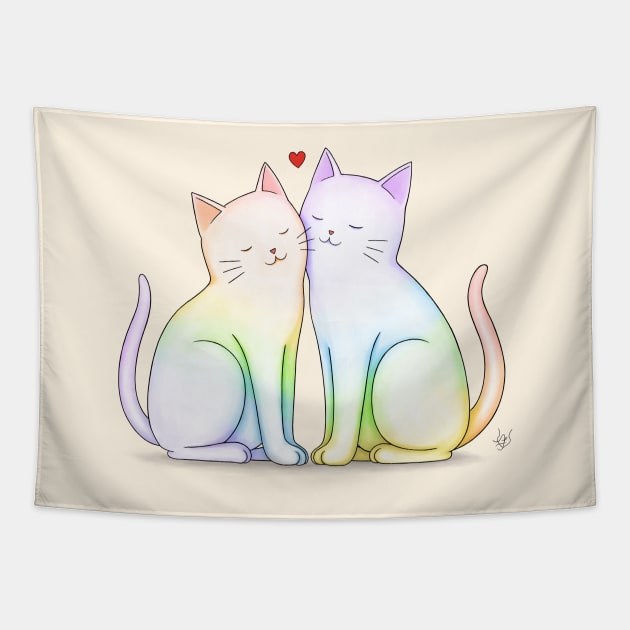 Rainbow Cats Tapestry by BastetLand