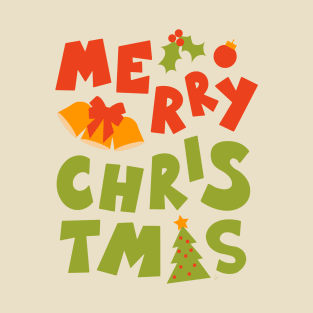 Merry Christmas Hand Lettering T-Shirt