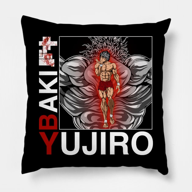 Baki x Yujiro Pillow by Lit_the_artist