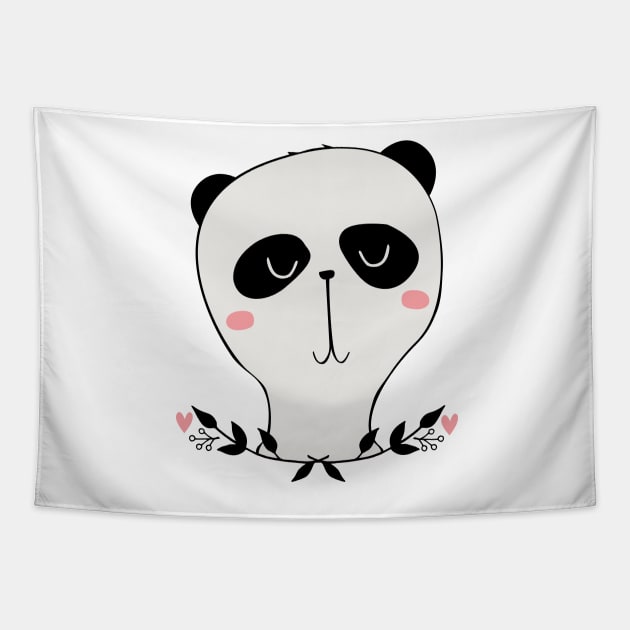 Little panda Tapestry by spaghettis