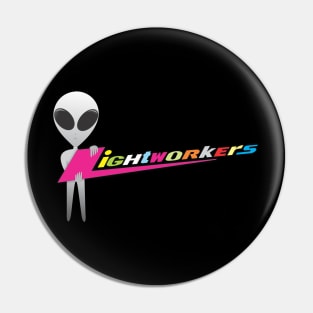 Lightworkers stand alien gray Pin