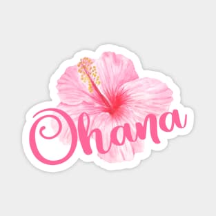 Ohana watercolor hibiscus Magnet