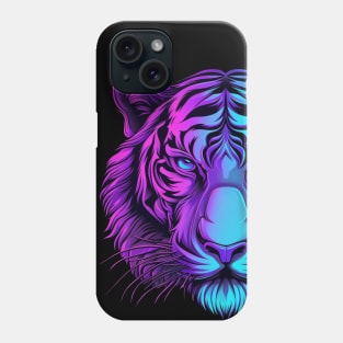 Neon Bengal Tiger Face Phone Case