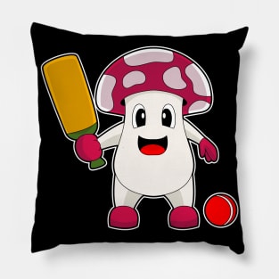 Mushroom Cricket Cricket bat Pillow