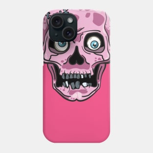 Pink Crazy Skull Phone Case