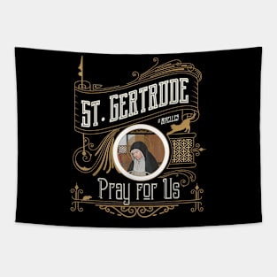 St. Gertrude of Nivelles Patron Saint of Cats Lovers Tapestry