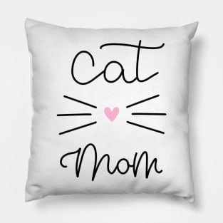 Cat Mom - Pink Heart - Whiskers Pillow