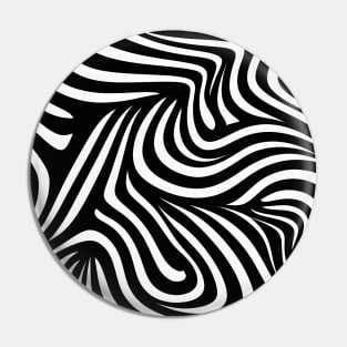 Hypnotic Black and White Swirls Pin