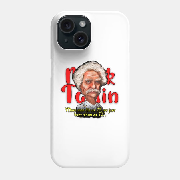 Mark Twain Phone Case by Henry Drae