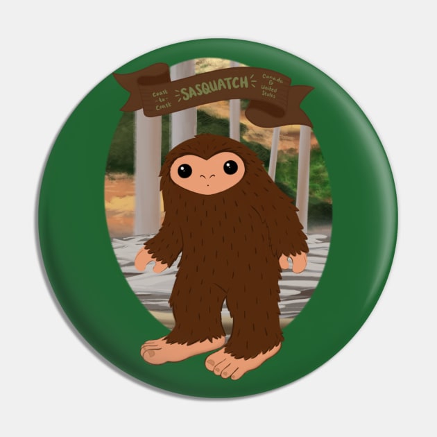 Sasquatch! Travel Plaque Pin by Meowlentine