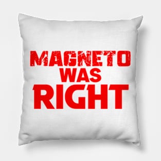 Magneto was Right Pillow