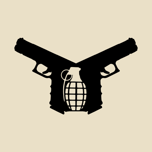 Crossed Guns Logo by NeilGlover