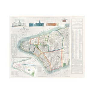 Vintage Map of Manhattan NYC T-Shirt