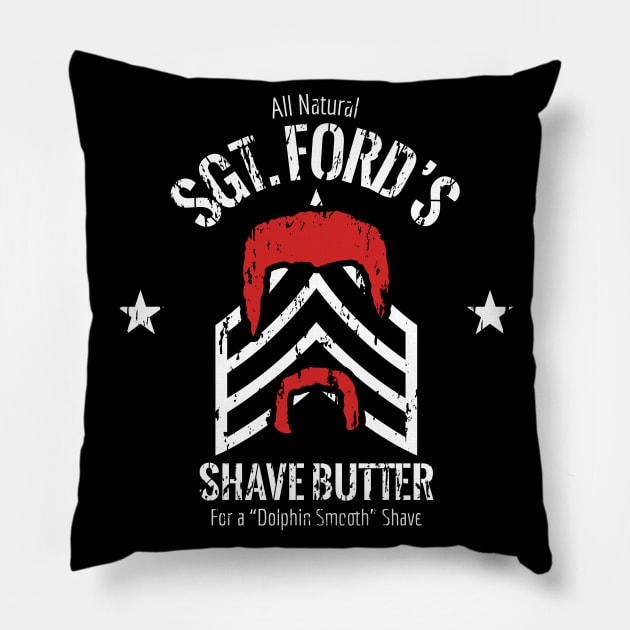 Sgt. Ford's Shave Butter Pillow by HibiscusDesign