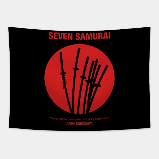 Mod.3 Seven Samurai Japanese Tapestry by parashop