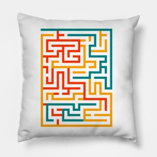 Maze geometric lines Pillow