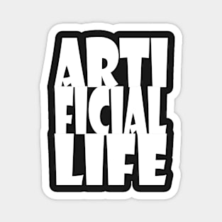 Artificial life,  logo in white Magnet