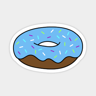 Blue Donut with Sprinkles Magnet